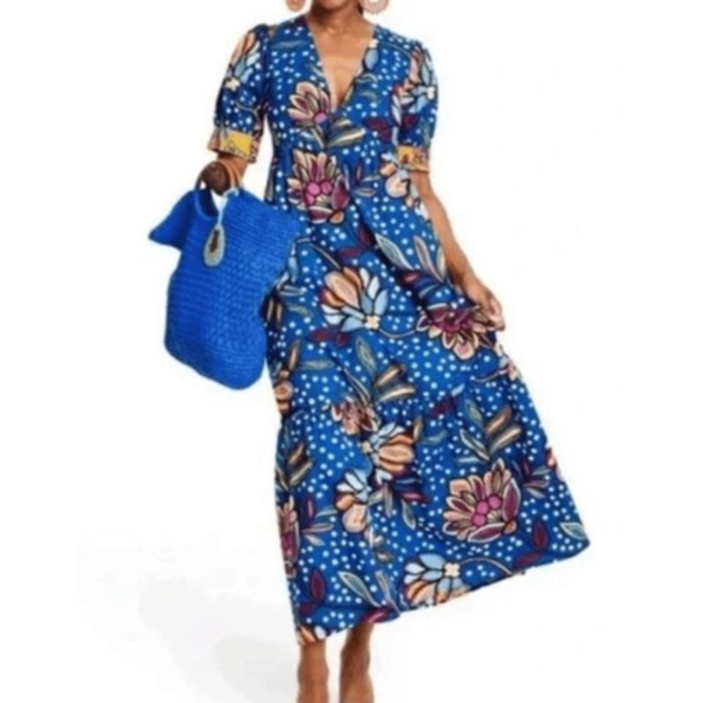 NWT Tabitha Brown/Target Floral/Polka Dot Midi Dress 0
